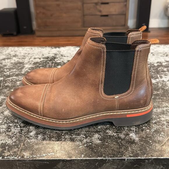 Mens Cole Haan Brown Leather York Chelsea Boot Size 9 - Picture 2 of 8